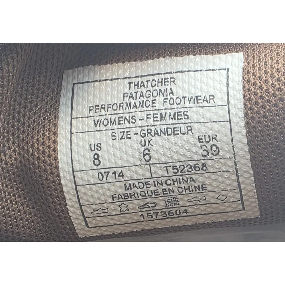 Patagonia Brown Suede Moc Toe Boat Shoes Wool Lined‎ Moccasin Mens Size 8